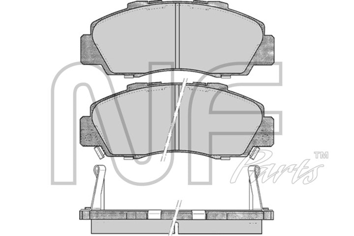 NF PARTS stabdžių trinkelių rinkinys, diskinis stabdys NF0016441